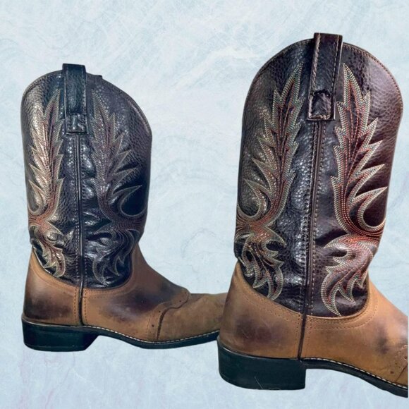 Laredo Men’s Leather Vamp Fox #4802 Size 9D Square Toe main image 9